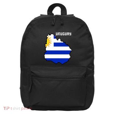 Uruguay 8 Bit Pixelated 16 in Basic Backpack