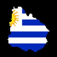 Uruguay 8 Bit Pixelated 16oz Travel Tumbler