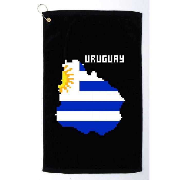 Uruguay 8 Bit Pixelated Golf Towel