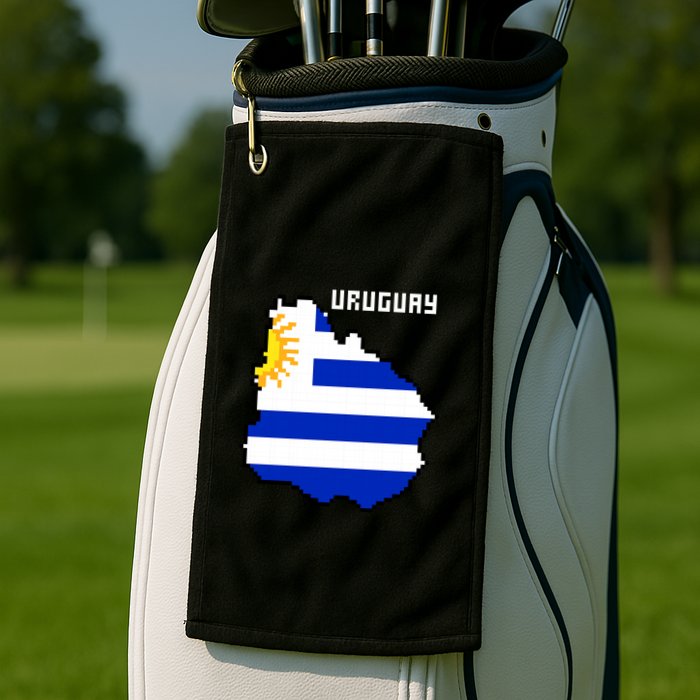 Uruguay 8 Bit Pixelated Golf Towel
