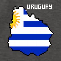 Uruguay 8 Bit Pixelated Vector Backpack
