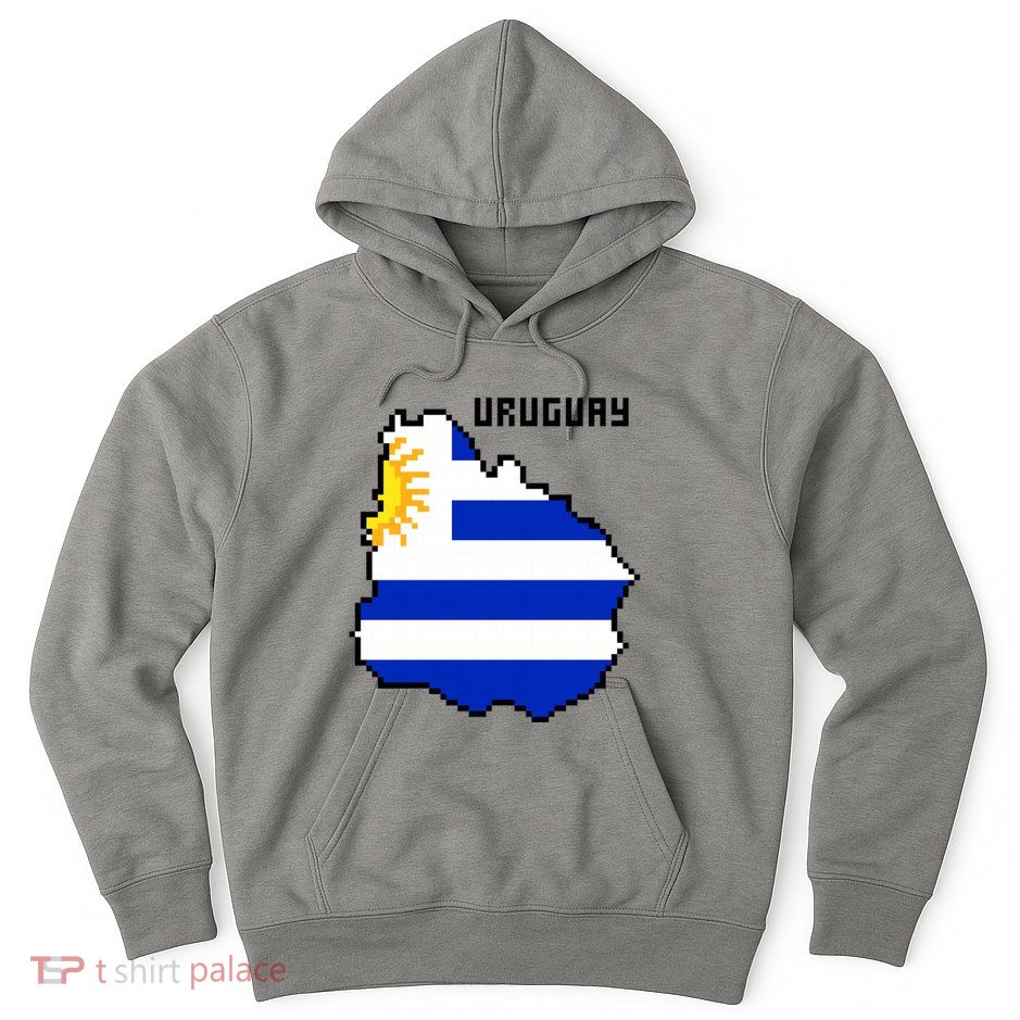 Uruguay 8 Bit Pixelated Hoodie