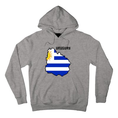 Uruguay 8 Bit Pixelated Hoodie