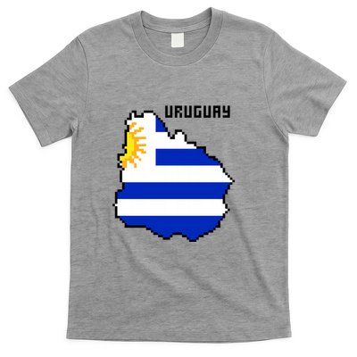Uruguay 8 Bit Pixelated T-Shirt
