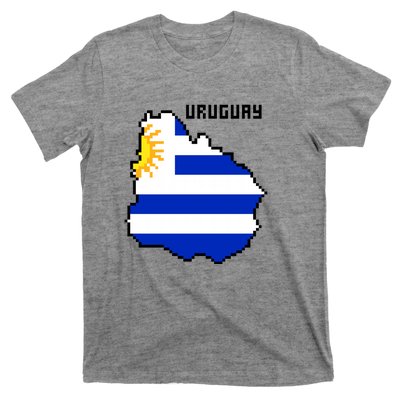 Uruguay 8 Bit Pixelated T-Shirt