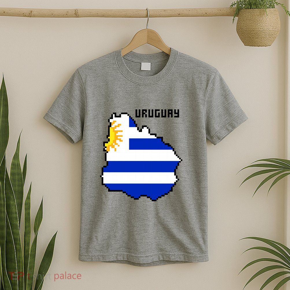 Uruguay 8 Bit Pixelated T-Shirt