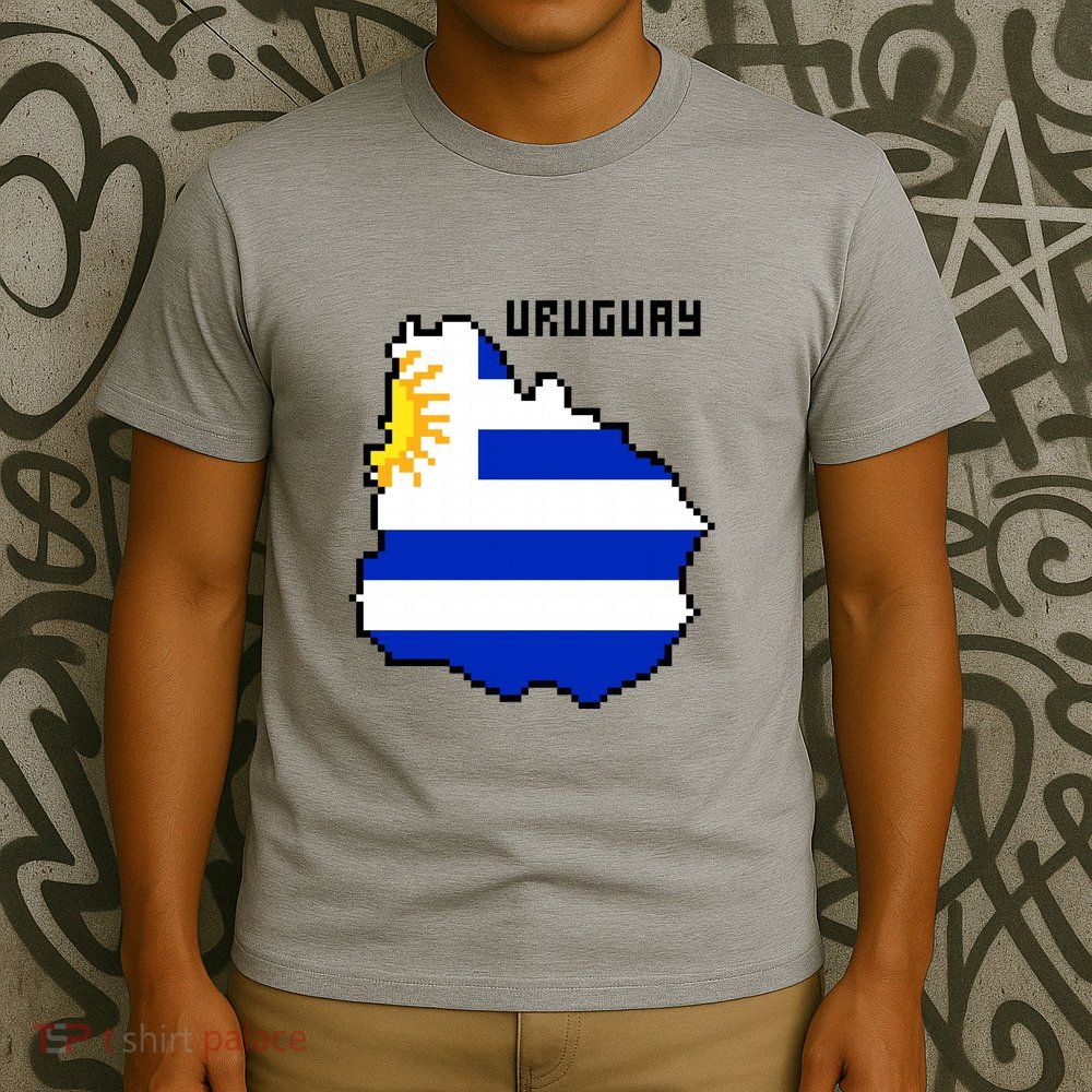 Uruguay 8 Bit Pixelated T-Shirt