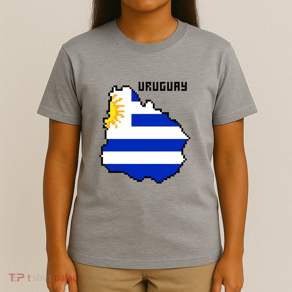Uruguay 8 Bit Pixelated T-Shirt