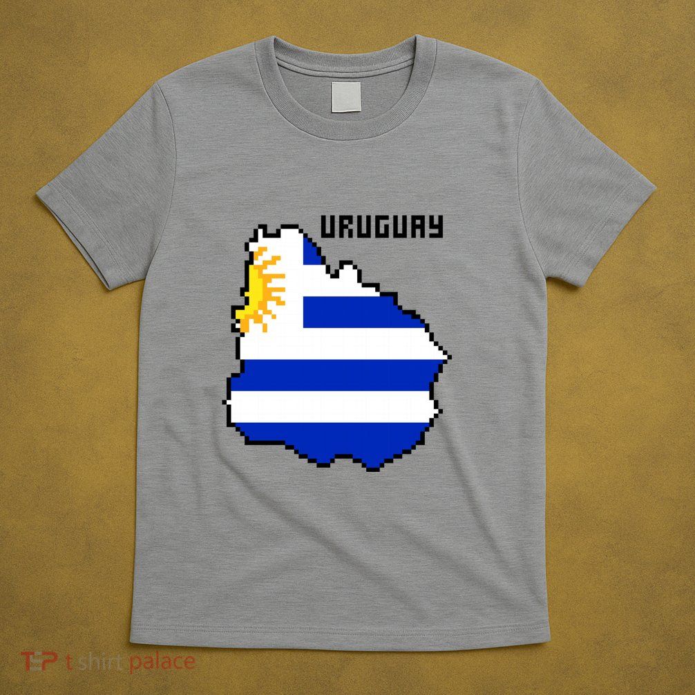 Uruguay 8 Bit Pixelated T-Shirt