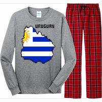 Uruguay 8 Bit Pixelated Long Sleeve Pajama Set