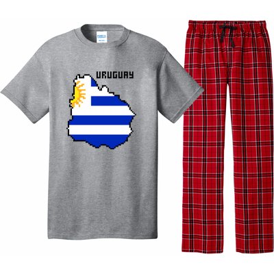 Uruguay 8 Bit Pixelated Pajama Set