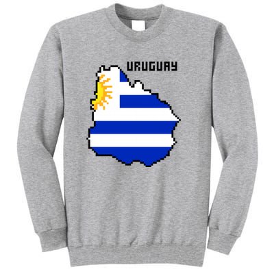 Uruguay 8 Bit Pixelated Tall Sweatshirt