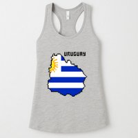 Uruguay 8 Bit Pixelated Womens Tank Top