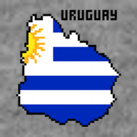 Uruguay 8 Bit Pixelated Womens Tank Top