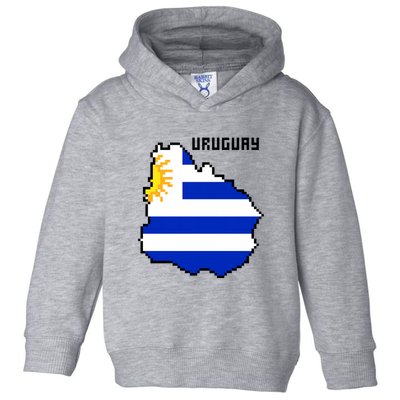 Uruguay 8 Bit Pixelated Toddler Hoodie