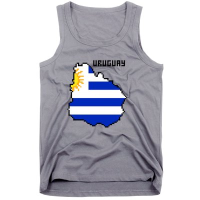 Uruguay 8 Bit Pixelated Tank Top