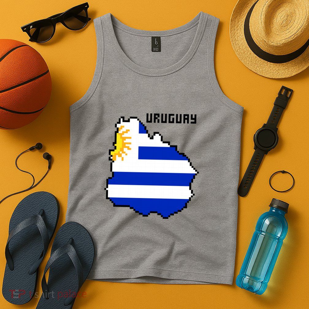 Uruguay 8 Bit Pixelated Tank Top