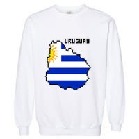 Uruguay 8 Bit Pixelated Garment-Dyed Sweatshirt