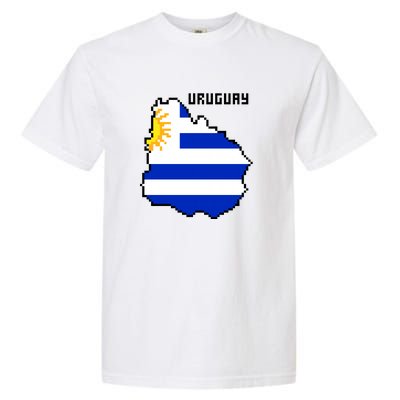 Uruguay 8 Bit Pixelated Garment-Dyed Heavyweight T-Shirt