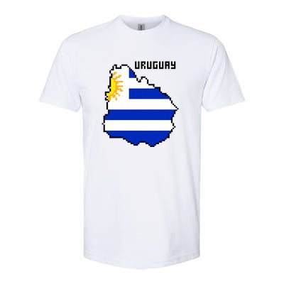 Uruguay 8 Bit Pixelated Softstyle CVC T-Shirt