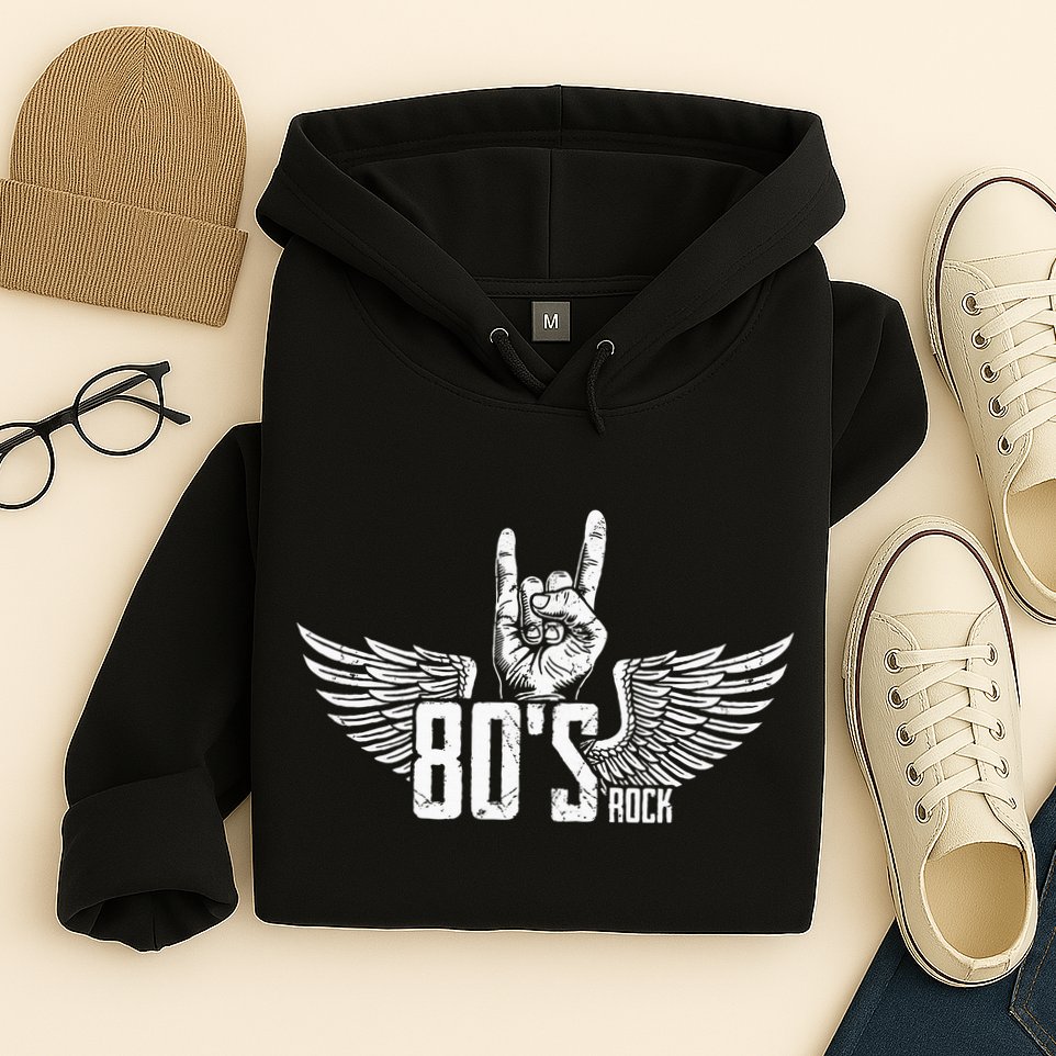 Usa 80 S Style Rock Concert Poster 80s Rock Band Hoodie