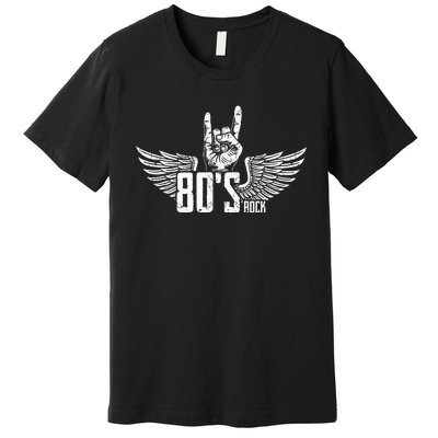 Usa 80 S Style Rock Concert Poster 80s Rock Band Premium T-Shirt