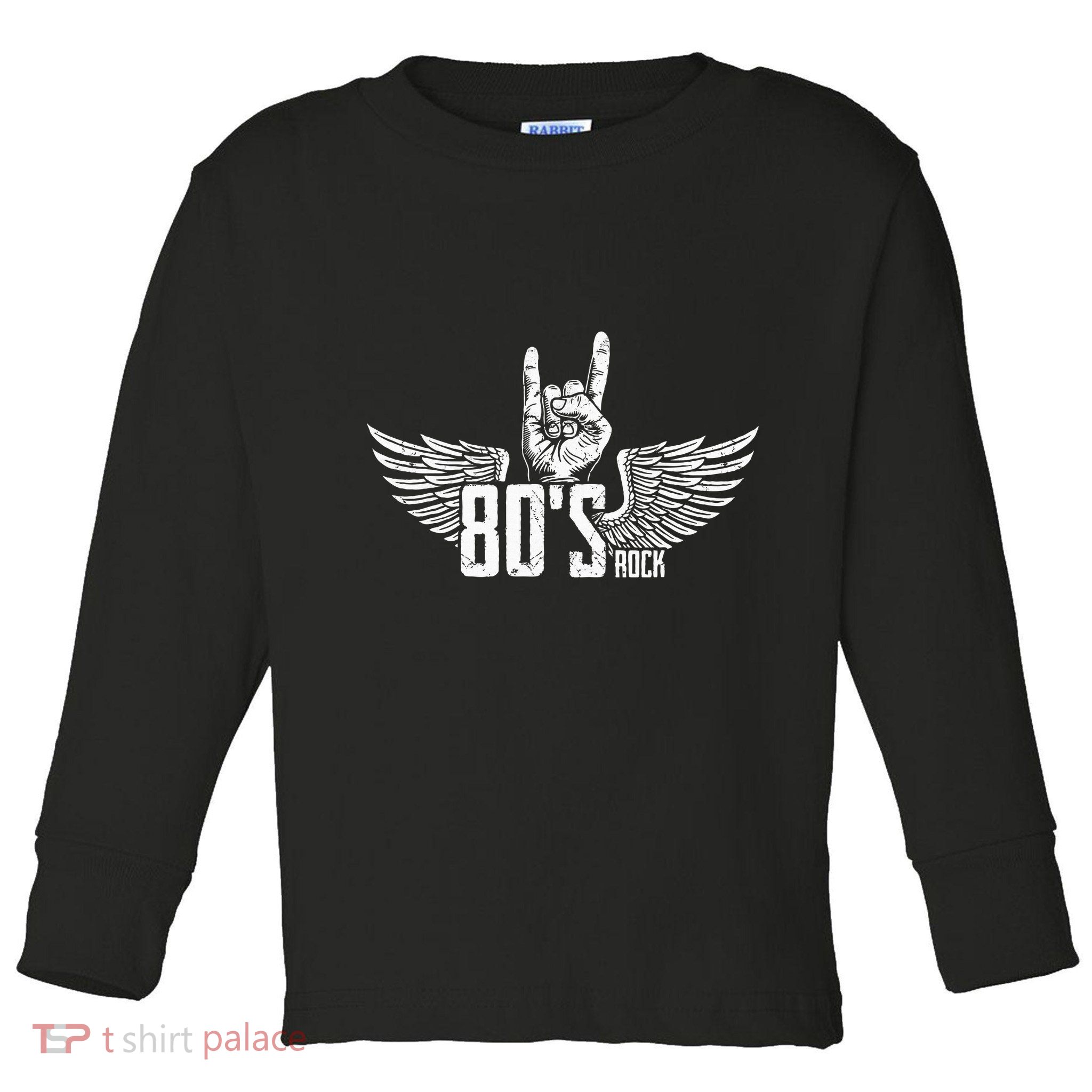 Usa 80 S Style Rock Concert Poster 80s Rock Band Toddler Long Sleeve Shirt