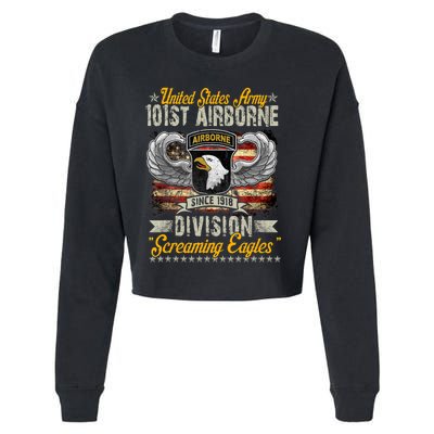 U.S Army 101St Airborne Division Veteran Veterans Day Cropped Pullover Crew