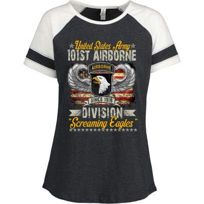 U.S Army 101St Airborne Division Veteran Veterans Day Enza Ladies Jersey Colorblock Tee