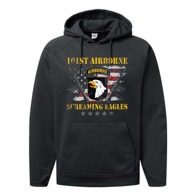 U.S Army 101st Airborne Division Veteran Screaming Eagle Performance Fleece Hoodie