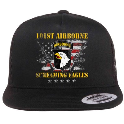 U.S Army 101st Airborne Division Veteran Screaming Eagle Flat Bill Trucker Hat