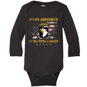 U.S Army 101st Airborne Division Veteran Screaming Eagle Baby Long Sleeve Bodysuit