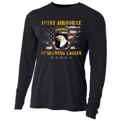 U.S Army 101st Airborne Division Veteran Screaming Eagle Cooling Performance Long Sleeve Crew