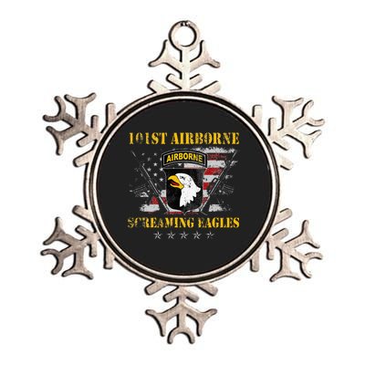 U.S Army 101st Airborne Division Veteran Screaming Eagle Metallic Star Ornament