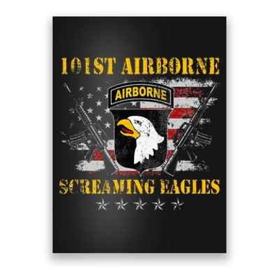 U.S Army 101st Airborne Division Veteran Screaming Eagle Poster