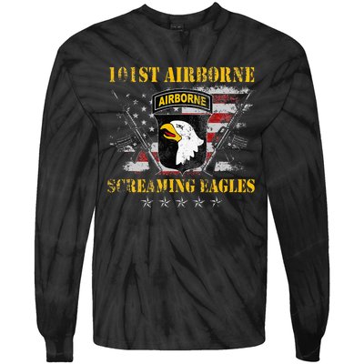 U.S Army 101st Airborne Division Veteran Screaming Eagle Tie-Dye Long Sleeve Shirt