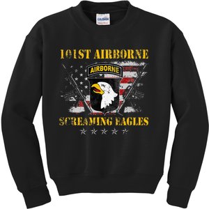 U.S Army 101st Airborne Division Veteran Screaming Eagle Kids Sweatshirt