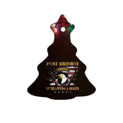 U.S Army 101st Airborne Division Veteran Screaming Eagle Ceramic Tree Ornament