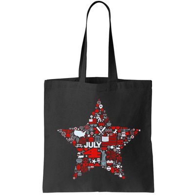 USA American 4th Of July Pattern Star Bag