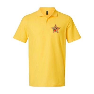 USA American 4th Of July Pattern Star Polo