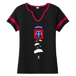 U.S A.R.M.Y 82nd Airborne Veteran Day Gift Ladies Halftime Notch Neck Tee