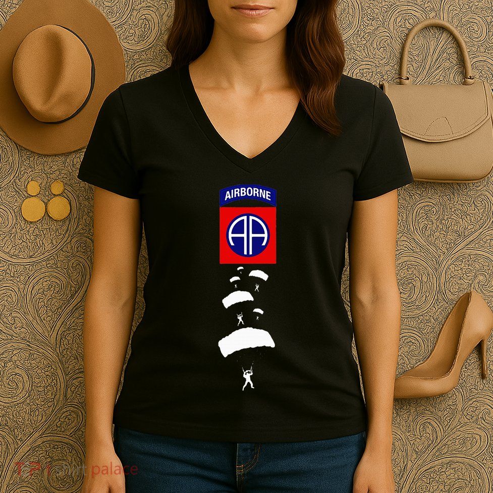 U.S A.R.M.Y 82nd Airborne Veteran Day Gift Women's V-Neck T-Shirt