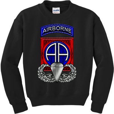 U.S Army 82nd Airborne Division Paratrooper Veteran Vintage Kids Sweatshirt