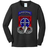 U.S Army 82nd Airborne Division Paratrooper Veteran Vintage Kids Long Sleeve Shirt