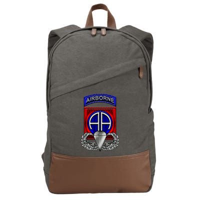 U.S Army 82nd Airborne Division Paratrooper Veteran Vintage Cotton Canvas Backpack