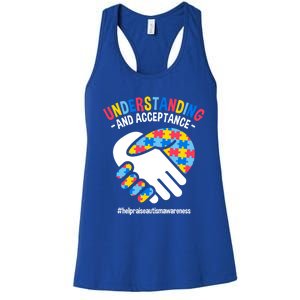 Understanding And Acceptance Autism Awareness Great Gift Women's Racerback Tank