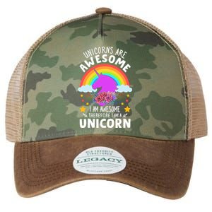 Unicorns Are Awesome I Am Awesome Therefore I Am A Unicorn Legacy Tie Dye Trucker Hat