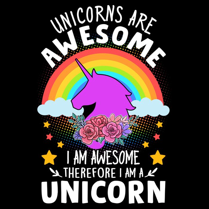 Unicorns Are Awesome I Am Awesome Therefore I Am A Unicorn 7-Panel Snapback Hat