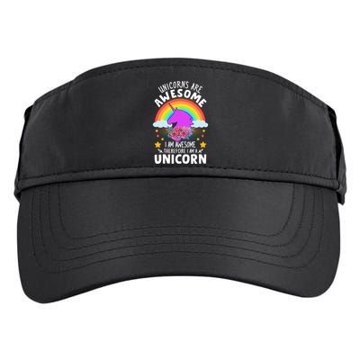 Unicorns Are Awesome I Am Awesome Therefore I Am A Unicorn Adult Drive Performance Visor