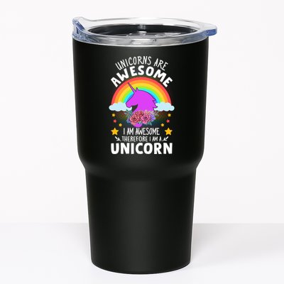 Unicorns Are Awesome I Am Awesome Therefore I Am A Unicorn Tumbler